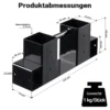 Wiltec Holzstapelhilfe für Kaminholz im 2er Set, 335 x 85 x 130 mm, Brennholz Stapelhilfe Gestell für Feuerholz und Brennholz, Holzhalter