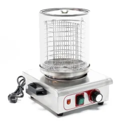 Wiltec Hot Dog Gerät 450 W aus Edelstahl, 260 x 290 x 380 mm, Wurstkocher Würstchenwärmer Hot Dog Maker Eierkocher Dämpfer