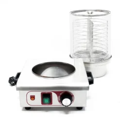 Wiltec Hot Dog Gerät 450 W aus Edelstahl, 260 x 290 x 380 mm, Wurstkocher Würstchenwärmer Hot Dog Maker Eierkocher Dämpfer