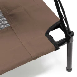 Wiltec Hundebett mit Dach Braun 91 x 76 x 16 cm Größe L bis 35 kg Outdoor Katzenliege Haustier Schlafplatz Sonnendach