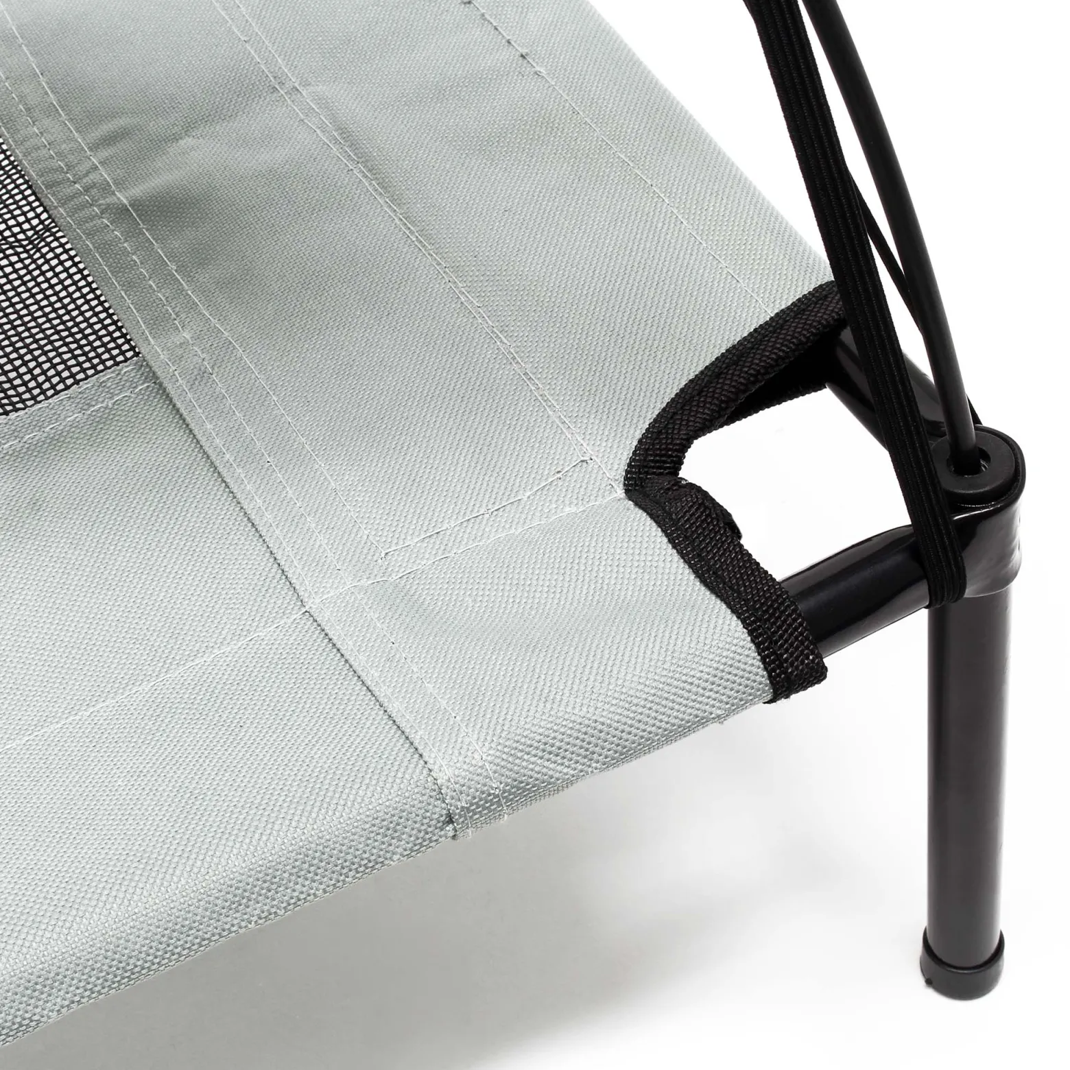 Wiltec Hundebett mit Dach Grau 122 x 91 x 16 cm Größe XL bis 50 kg Outdoor Katzenliege Haustier Schlafplatz Sonnendach