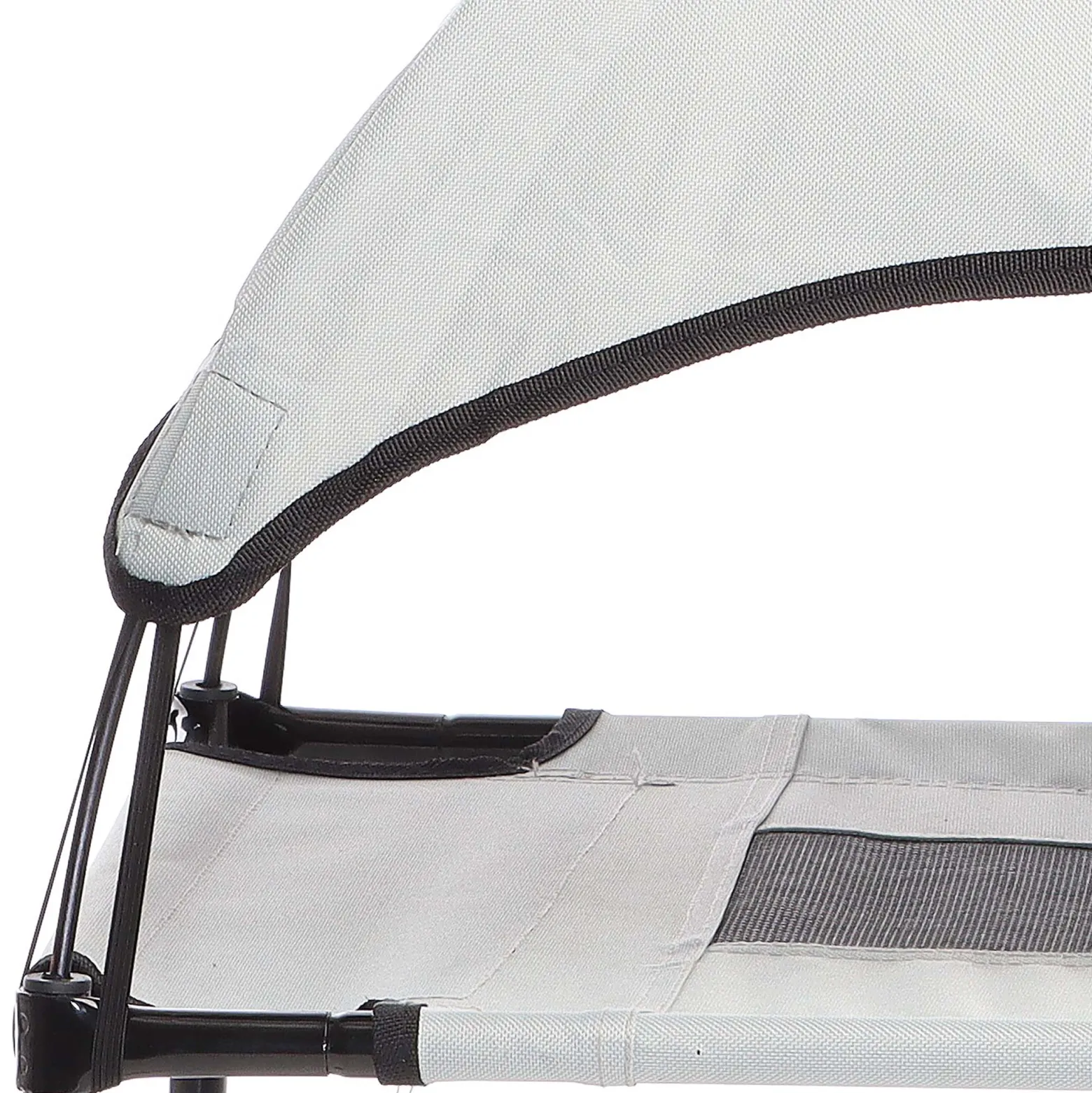 Wiltec Hundebett mit Dach Grau 122 x 91 x 16 cm Größe XL bis 50 kg Outdoor Katzenliege Haustier Schlafplatz Sonnendach