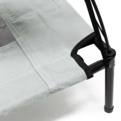 Wiltec Hundebett mit Dach Grau 60 x 45 x 16 cm Größe S bis 15 kg Outdoor Katzenliege Haustier Schlafplatz Sonnendach