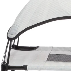 Wiltec Hundebett mit Dach Grau 60 x 45 x 16 cm Größe S bis 15 kg Outdoor Katzenliege Haustier Schlafplatz Sonnendach