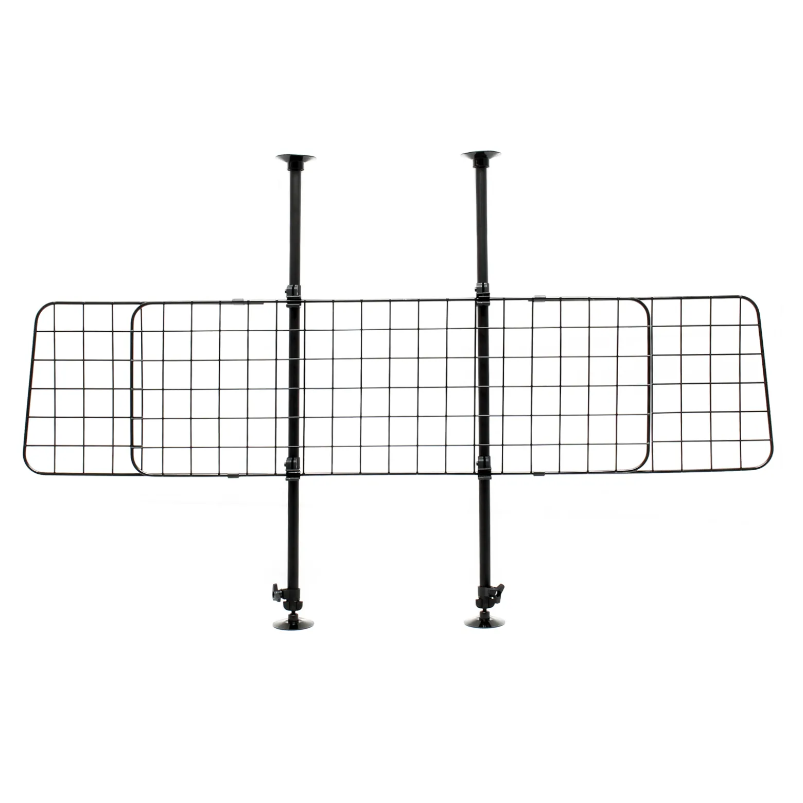 Wiltec Hundegitter fürs Auto Modell B, 72-136cm hoch, 118-128,5cm breit, Stufenlos verstellbar, Trenngitter universell einsetzbar für Kofferraum