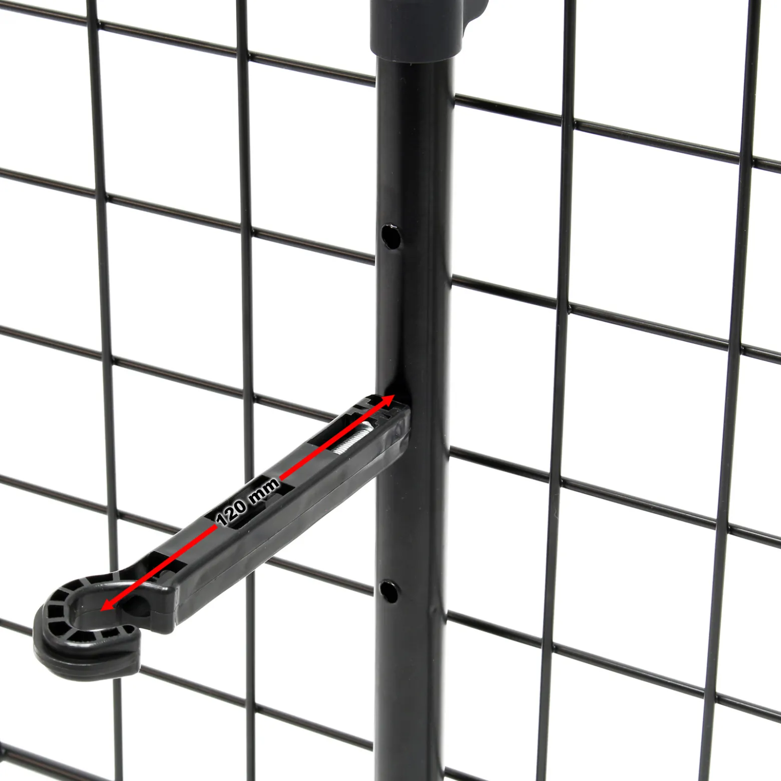 Wiltec Hundegitter fürs Auto Modell D, 40 cm hoch, verstellbare Breite 118-129 cm, Trenngitter universell einsetzbar für Kofferraum