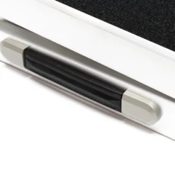 Wiltec Hunderampe faltbar, 122 x 38 cm, geklappt 62 x 40 cm, aus Aluminium, rutschsicher, Traglast bis zu 115 kg, Haustierrampe