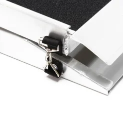 Wiltec Hunderampe faltbar, 183 x 49 cm, geklappt 92 x 49 cm, aus Aluminium, rutschsicher, Traglast bis zu 115 kg, Haustierrampe