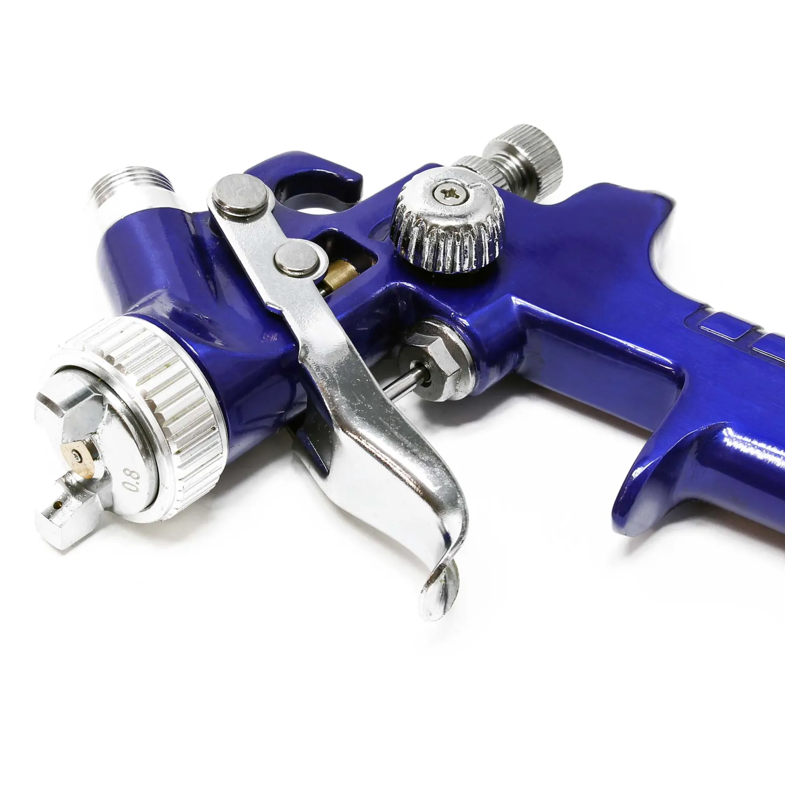 Wiltec HVLP Lackierpistole H2000P, 0,8 mm Düse, 125 ml Becher, 280 mm Strahlbreite, Spritzpistole Sprühpistole Airbrushpistole