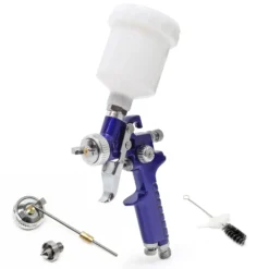 Wiltec HVLP Lackierpistole H2000P, 0,8 mm 0,5 mm Düse, 125 ml Becher, 280 mm Strahlbreite, Spritzpistole Sprühpistole Airbrushpistole
