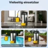 Wiltec 3 in 1 Flachsauger Tauchpumpe Edelstahl 400 W, Schmutzwasserpumpe 8000 l/h, Flachwasserpumpe mit Schwimmer, Flachsaugpumpe für Keller