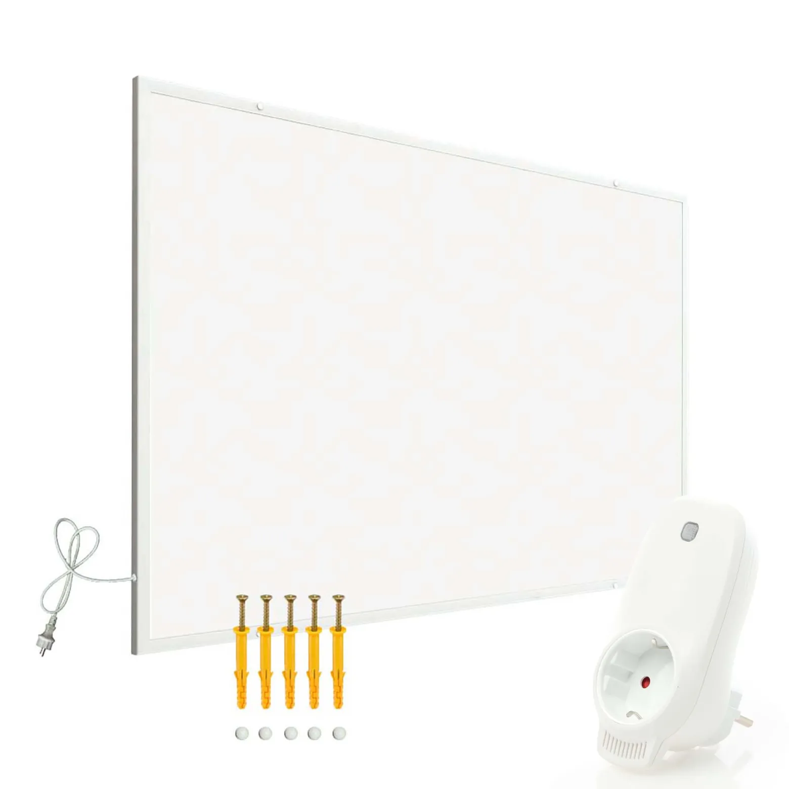 Wiltec Infrarotheizung 400 Watt inkl. WLAN-Thermostat, energieeffizienter Heizkörper mit WLAN Steuerung, Wandmontage Elektroheizung, Heizpaneel IR-Heizung