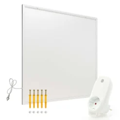 Wiltec Infrarotheizung 290 Watt inkl. WLAN-Thermostat, energieeffizienter Heizkörper mit WLAN Steuerung, Wandmontage Elektroheizung, Heizpaneel IR-Heizung