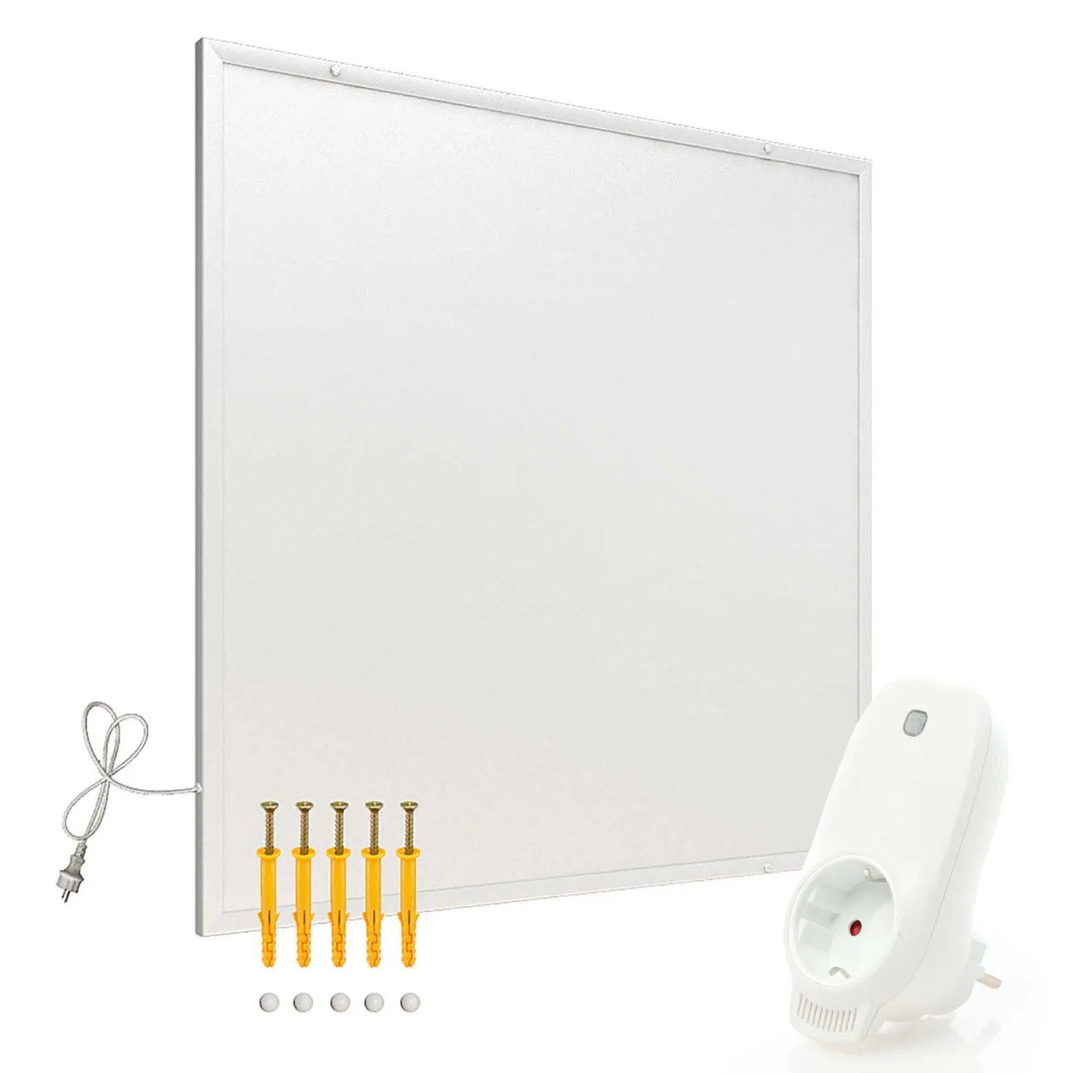 Wiltec Infrarotheizung 290 Watt inkl. WLAN-Thermostat, energieeffizienter Heizkörper mit WLAN Steuerung, Wandmontage Elektroheizung, Heizpaneel IR-Heizung