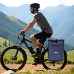 Wiltec 3 in 1 Gepäckträgertasche blau, Fahrradtasche Rucksack 25 l Stauraum, Gepäcktasche mit Laptopfach, wasserresistente Fahrrad Tasche