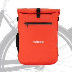 Wiltec 3 in 1 Gepäckträgertasche rot, Fahrradtasche Rucksack 25 l Stauraum, Gepäcktasche mit Laptopfach, wasserresistente Fahrrad Tasche