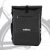 Wiltec 3 in 1 Gepäckträgertasche schwarz, Fahrradtasche Rucksack 25 l Stauraum, Gepäcktasche mit Laptopfach, wasserresistente Fahrrad Tasche