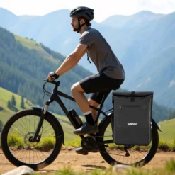 Wiltec 3 in 1 Gepäckträgertasche schwarz, Fahrradtasche Rucksack 25 l Stauraum, Gepäcktasche mit Laptopfach, wasserresistente Fahrrad Tasche