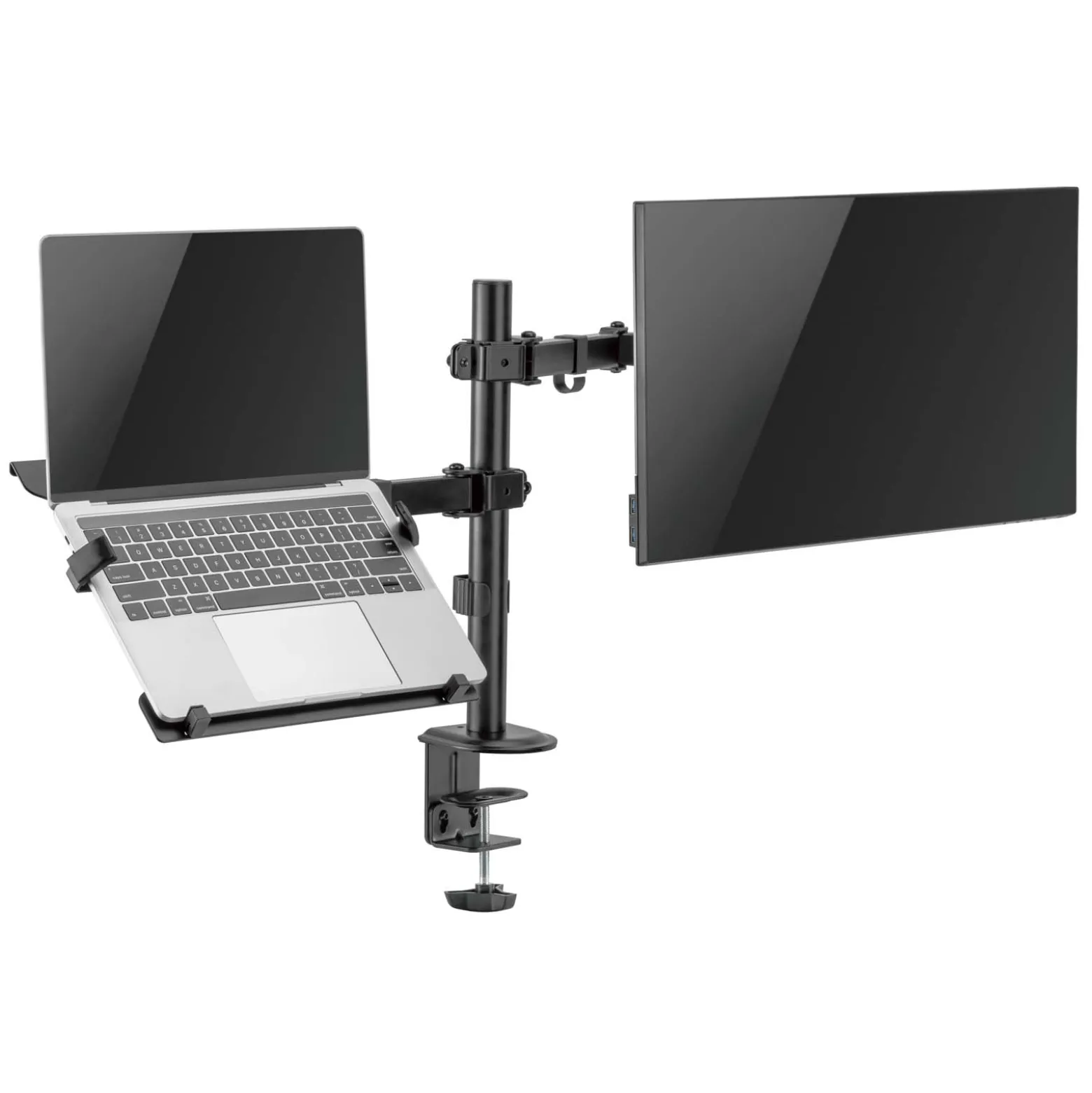 Wiltec 2in1 Halterung für Monitor und Laptop Monitorhalter und Notebookhalter VESA 75x75/100x100