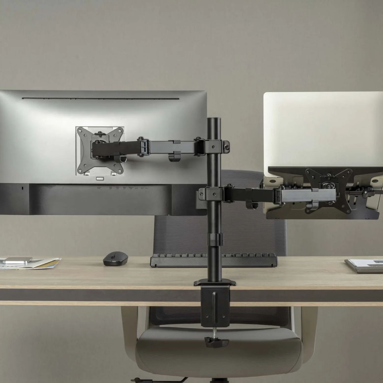 Wiltec 2in1 Halterung für Monitor und Laptop Monitorhalter und Notebookhalter VESA 75x75/100x100