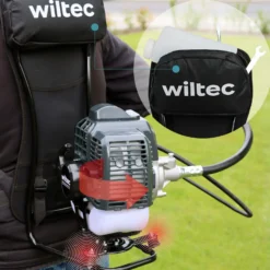 Wiltec 2-in-1 Multifunktionsgerät mit 2-Takt-Motor mit Rucksack, Backpacker Multigartengerät, Multitool Gartenwerkzeug mit u.a. Rasentrimmer