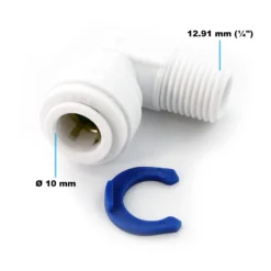 Wiltec 90° Jaco Fitting für Schlauch 10 mm und mit 12,91 mm (1/4