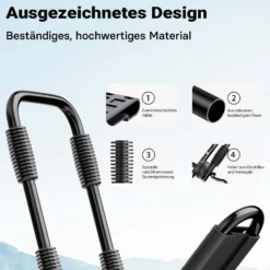 Wiltec Kajak Dachträger bis 68 kg,2 Stück, Boothalterung klappbar in J-Form aus Aluminium, Autodachträger für Kajak, Kanu inkl. Gurte