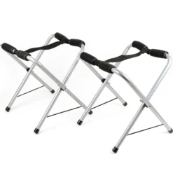 Wiltec Kajak Lagergestell Set aus Aluminium, klappbarer Lagerbock zum Setzen von Kajak, Kanu, SUP usw., tragbarer Aufbewahrungsständer