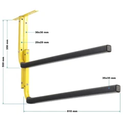 Wiltec Kajak & SUP Deckenhalterung, Hängevorrichtung für Surfbrett, Snowboard, SUP Board, Kajakhalterung mit Deckenbefestigung