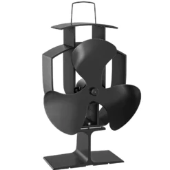 Wiltec Kaminofenventilator mit 3 Blätterm 50 bis 300°C, Ofenventilator ohne Strom, Kaminventilator für eine effiziente und umweltfreundliche Wärmeverteilung