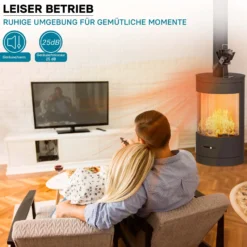 Wiltec Kaminofenventilator mit 2 Blättern 70 bis 350°C, Ofenventilator ohne Strom, Kaminventilator für eine effiziente und umweltfreundliche Wärmeverteilung
