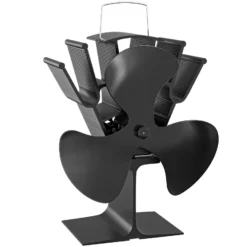 Wiltec Kaminofenventilator mit 3 Flügeln 70 bis 350°C, Ofenventilator ohne Strom, Kaminventilator für eine effiziente und umweltfreundliche Wärmeverteilung