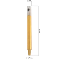 Wiltec Kerbstift für Blechknabber 5,8 cm mit Ø 5 mm für Bleche & Kunststoffplatten, Ersatzteil für Blechnibbler, Nibbler Stift Blechschere