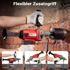 Wiltec Kernbohrgerät bis 110 mm Nass Kernbohrmaschine 2080 W 1700 U/min mit Transportkoffer und Zubehör