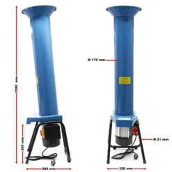 Wiltec Kernobstschneidemühle aus Stahl, Obsthäcksler mit 1100W 1,5 PS 2800U/min, bis zu 1000 kg pro Stunde Obstmuser mit Rollen für Saft Maische Mus