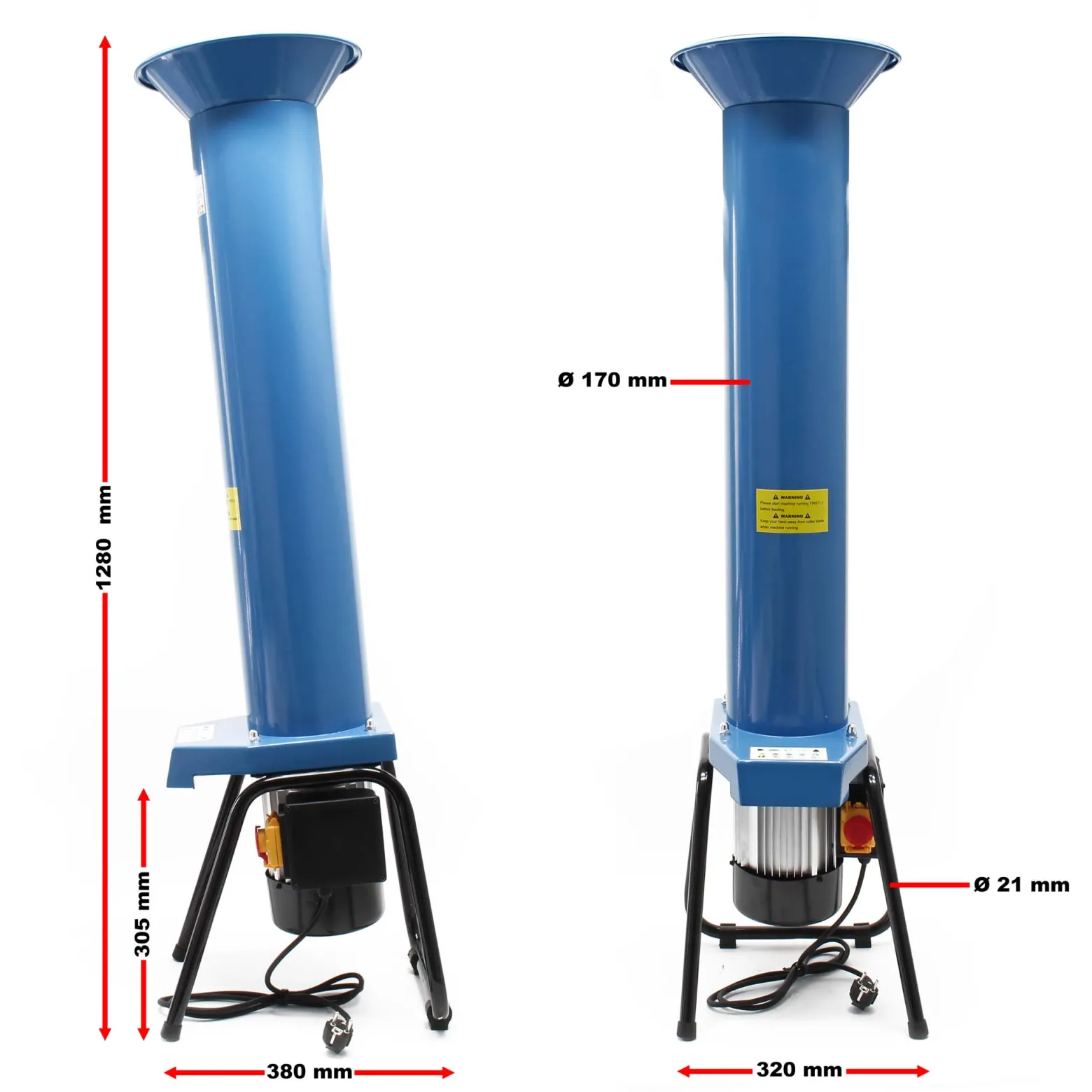 Wiltec Kernobstschneidemühle aus Stahl, Obsthäcksler mit 1100W 1,5 PS 2800U/min, bis zu 1000 kg pro Stunde Obstmuser mit Rollen für Saft Maische Mus