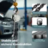 Wiltec Kettenzug bis 250 kg, robuster Handkettenzug 3 m Hubhöhe, Tragmittel mit 3 m Lastkette, Hebezeug manuell, hochbelastbares Hebemittel