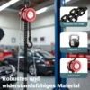 Wiltec Kettenzug mit 1000kg Traglast und 3 m Kettenlänge, einfaches Lastenheben, Flaschenzug, Seilzug, Handkran, Handseilwinde u.a. für Forst und Werkstatt