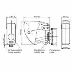 Wiltec Kill Switch ON-OFF Kippschalter für 125 V 35 A, mit roter Kappe, verplombbar, Knock Out für Tuning