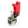 Wiltec Kill Switch ON-OFF-ON Kippschalter für 125 V 35 A mit roter Kappe, verplombbar, Knock Out für Tuning