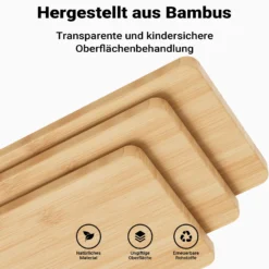 Wiltec Kinderstuhl Lernturm 57 x 46 x 90 cm aus Bambus, Lernstuhl für Kinder mit Geländer, Stehturm mit Schutzstab