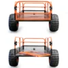 Wiltec Kippanhänger bis 680 kg für Rasentraktor, Anhänger Kipper 216 x 122 x 76,2 cm mit Gitter u. abnehmbaren Seitenwänden, Anhänger mit Kippfunktion