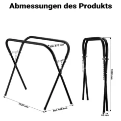 Wiltec klappbarer Lackierständer bis 50 kg, stabiler Lackierbock Stahl, höhenverstellbarer Arbeitsbock, Montagebock für KFZ Lackierung