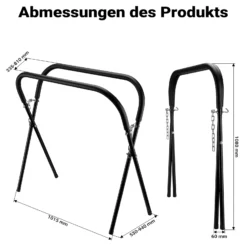 Wiltec klappbarer Lackierständer bis 220 kg, stabiler Lackierbock aus Stahl, höhenverstellbarer Arbeitsbock, Montagebock für KFZ Lackierung