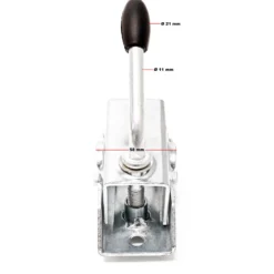 Wiltec Klemmhalter für Anhänger Stützrad bis ø35 mm, Klemmschelle mit Klappknebel, Bügelklemme, Klemmbügel