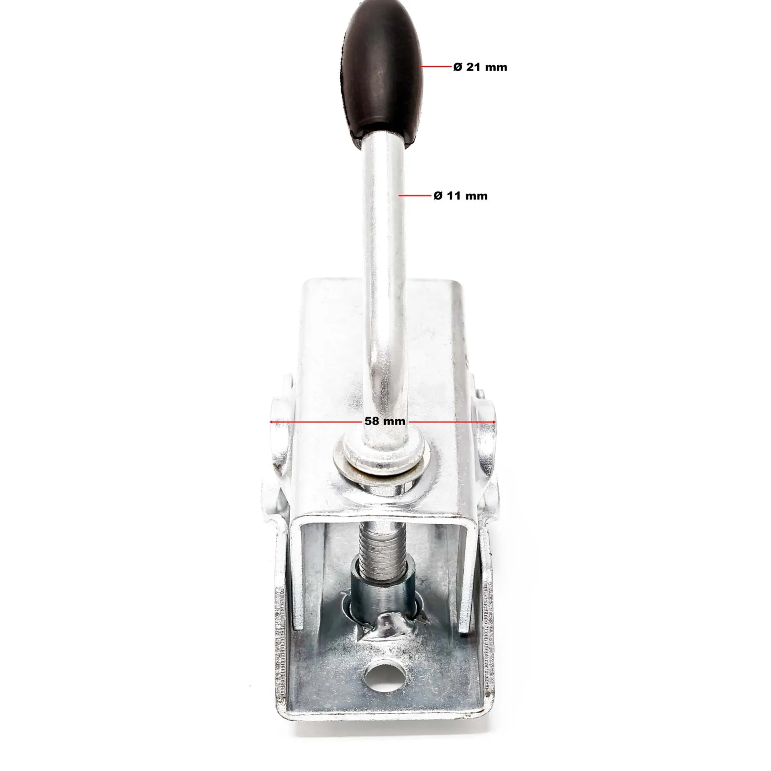 Wiltec Klemmhalter für Anhänger Stützrad bis ø35 mm, Klemmschelle mit Klappknebel, Bügelklemme, Klemmbügel