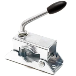 Wiltec Klemmhalter für Anhänger Stützrad bis ø35 mm, Klemmschelle mit Klappknebel, Bügelklemme, Klemmbügel
