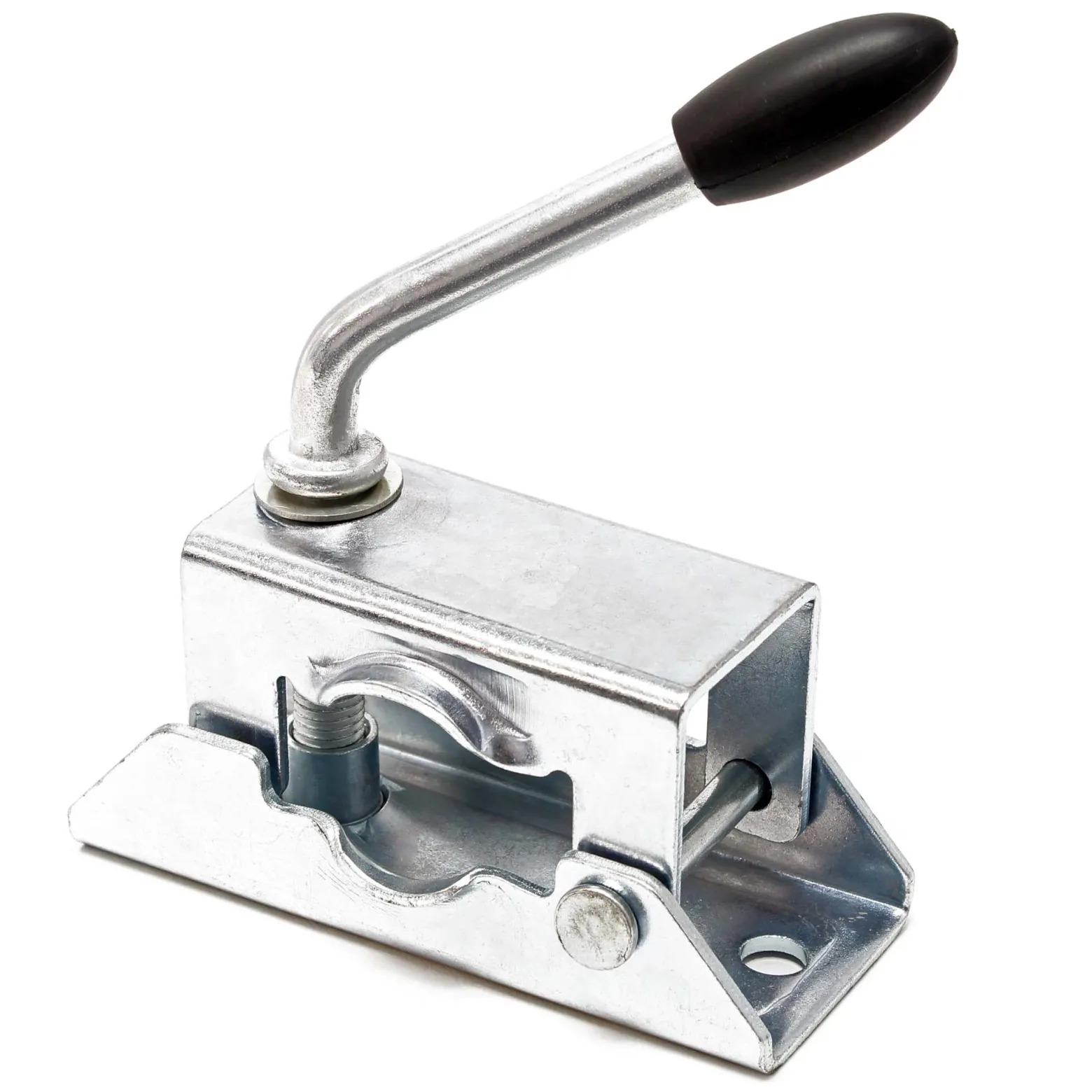 Wiltec Klemmhalter für Anhänger Stützrad bis ø35 mm, Klemmschelle mit Klappknebel, Bügelklemme, Klemmbügel