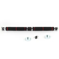Wiltec Klimmzugstange aus Stahl, max. 100 kg, für Türrahmen 62-85 cm, Reckstange mit Softgrip, Turnstange, Türreck, Krafttraining