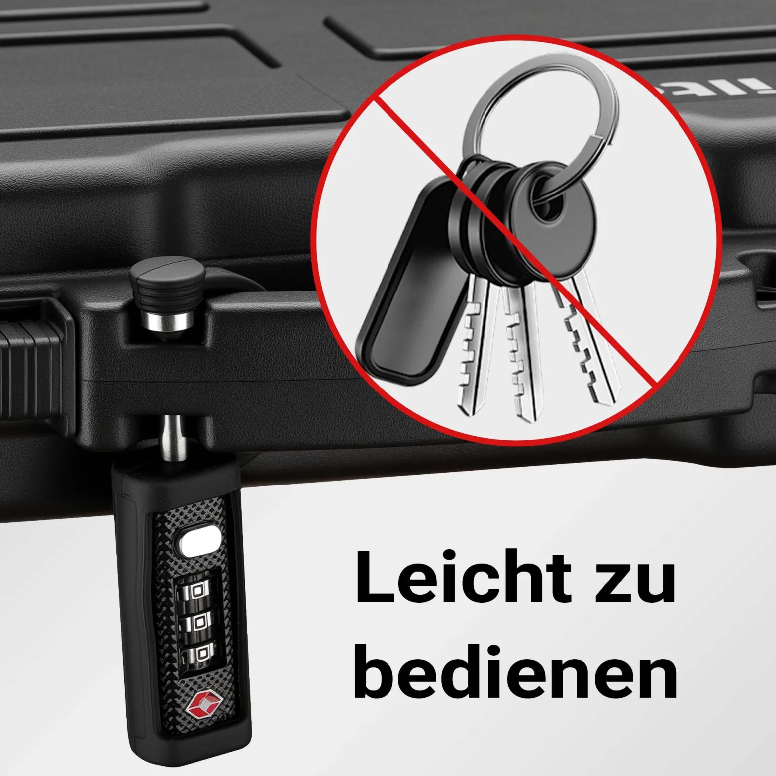Wiltec Kofferschloss für Waffenkoffer 4er Set TSA Schloss, Zahlenschloss 3-stellig für Gewehrkoffer, Waffenschloss zum Verschließen von Langwaffen- und Kurzwaffenkoffer